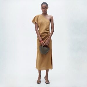 Mango Asymmetrical Linen Dress Size L